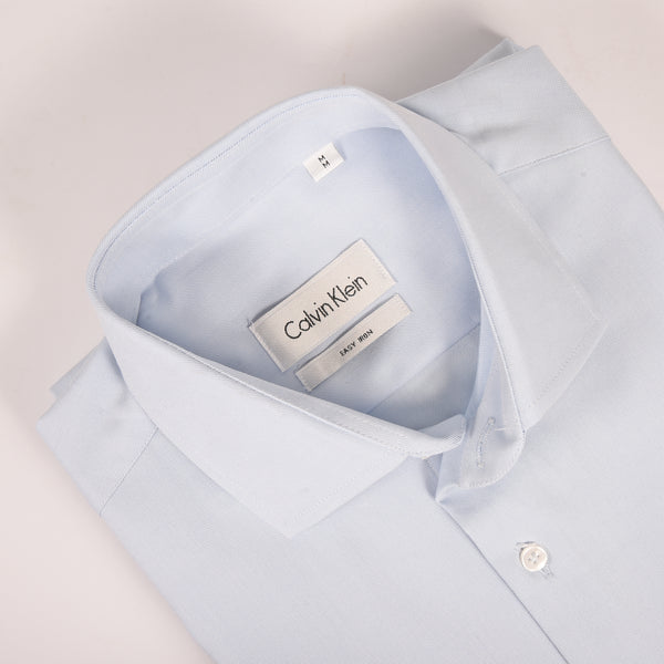 CK Self Textured Cadet Blue Shirt